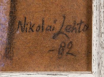 NIKOLAI LEHTO, olja på pannån signerad och daterad -82.