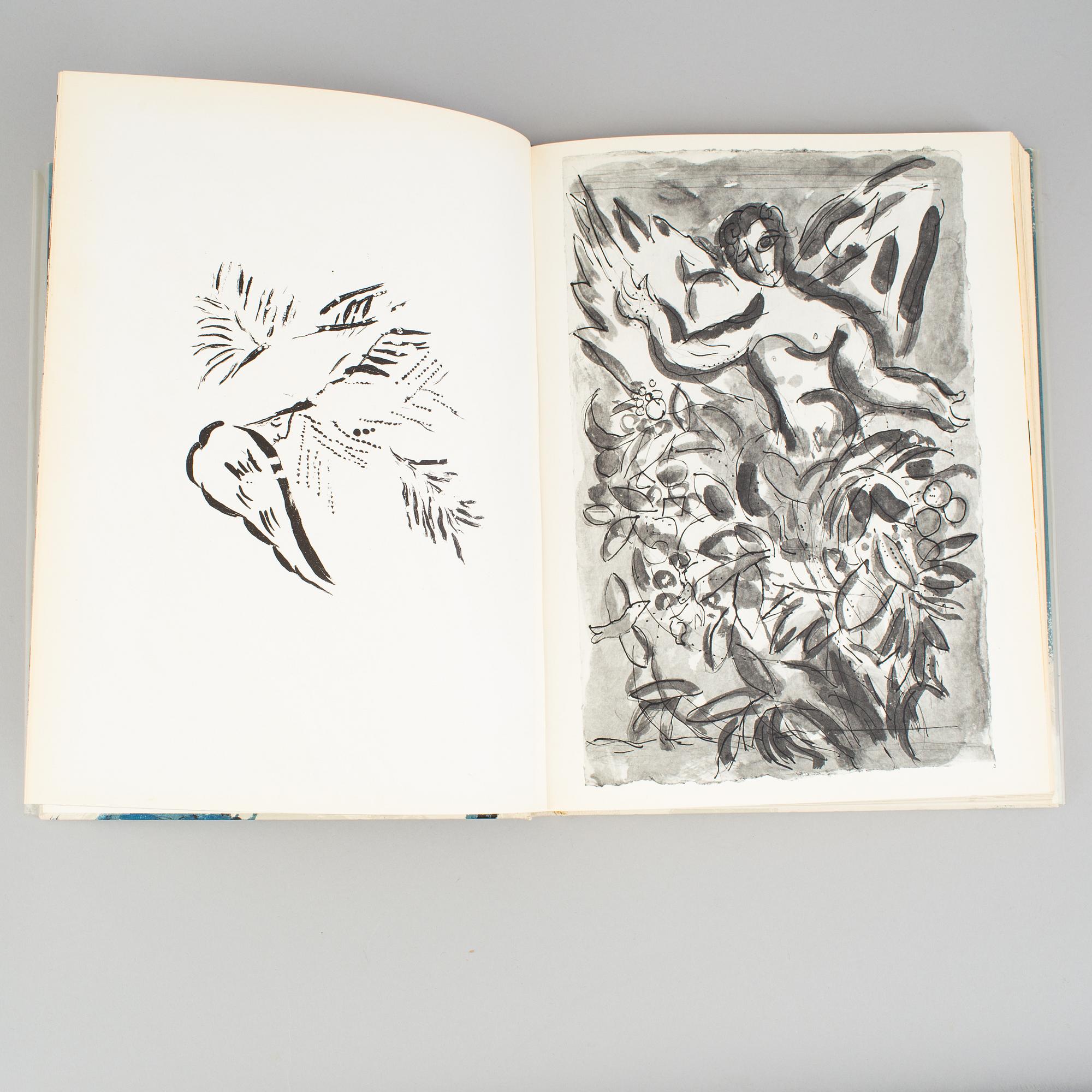 A MARC CHAGALL "Dessins pour la bible" with 24 colour lithographes, Paris 1960.