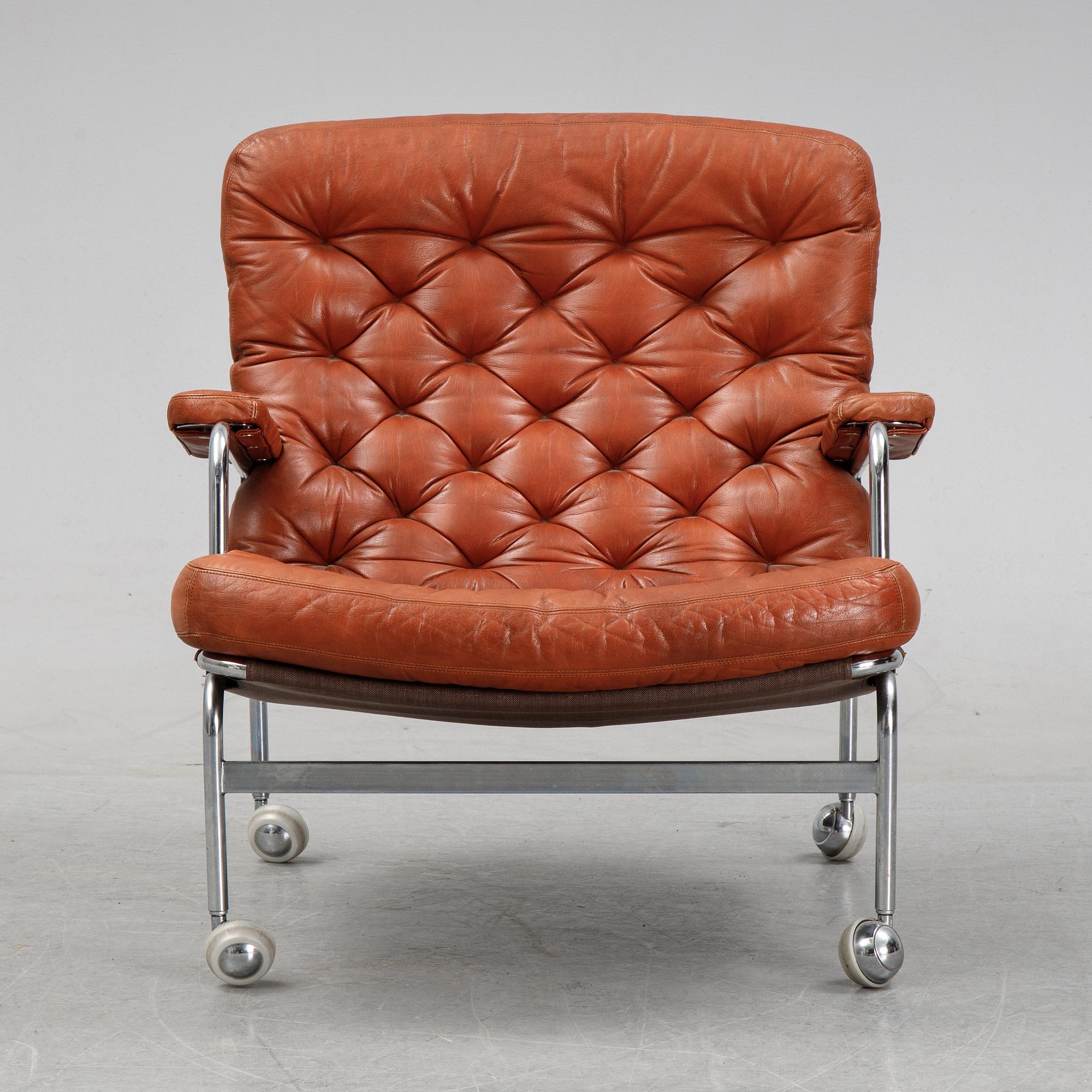 A model 'Karin 73' easy chair by Bruno Mathsson for Dux.