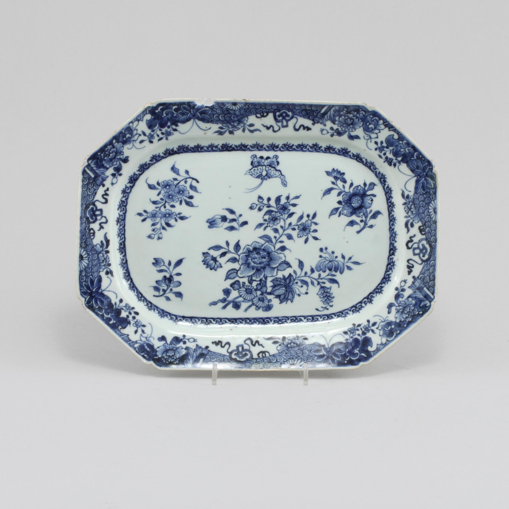 STEKFAT, porslin, Kina, 1700-tal.