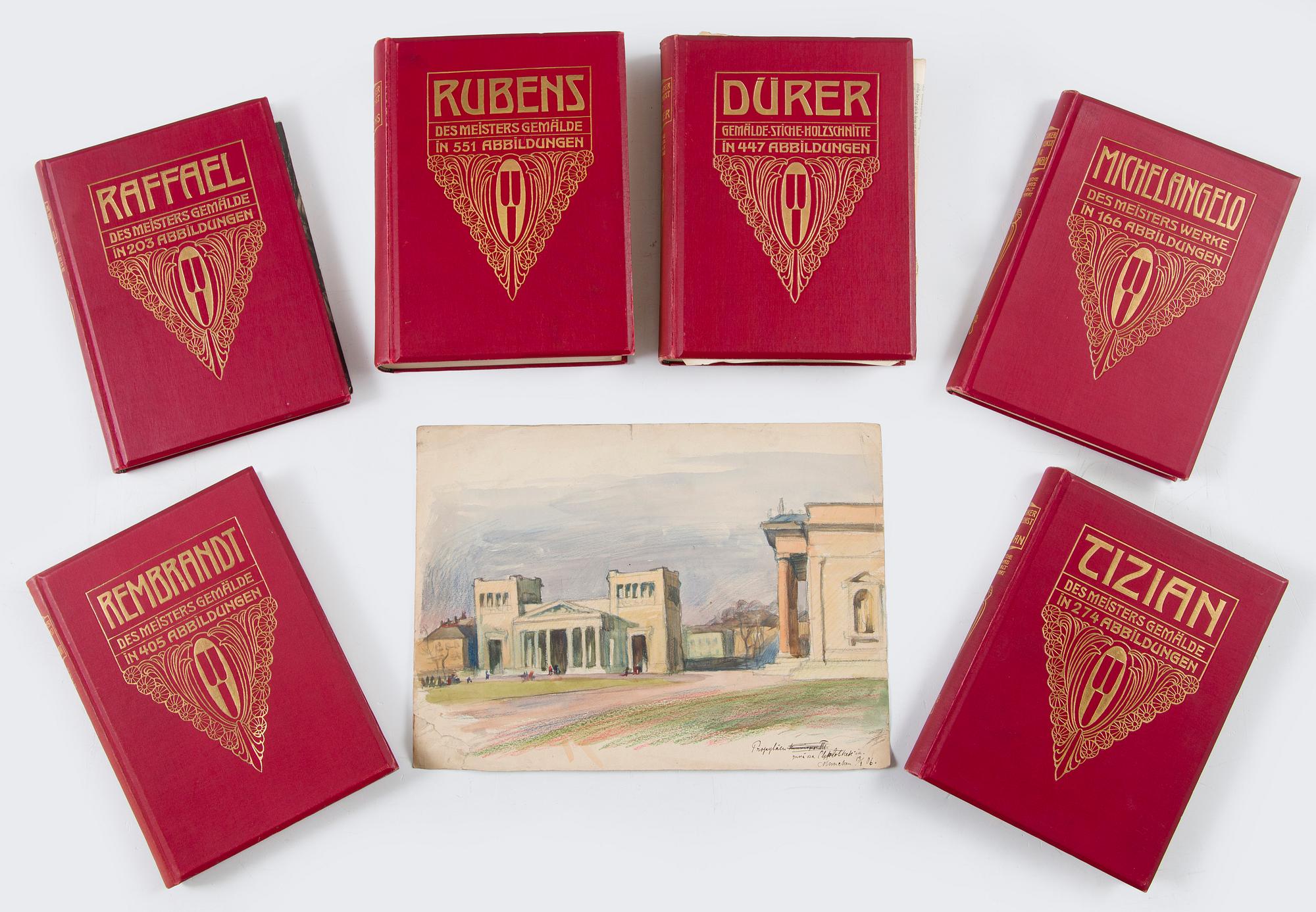 Santeri Salokivi, Vy från Munchen samt Konstnärens Konstböcker, 6 st.