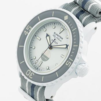 Swatch/Blancpain, Scuba Fifty Fathoms, Antarctic Ocean, wristwatch, 42.3 mm.