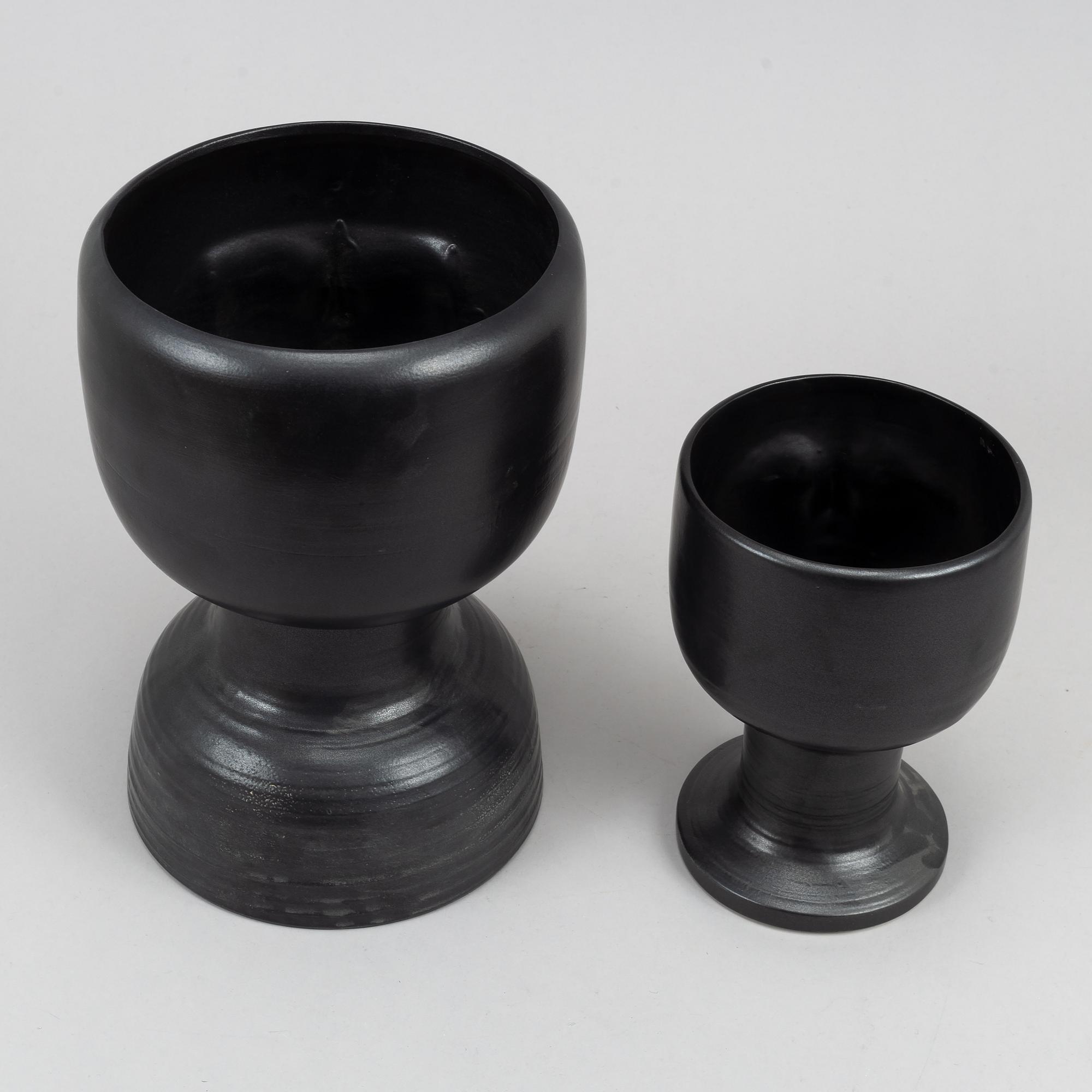 Lisa Larson, two stoneware vase from Gustavsberg.