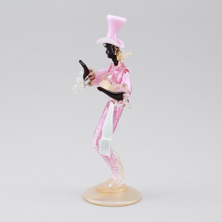 FIGUR, glas, Venini, Murano, 1900-tal.