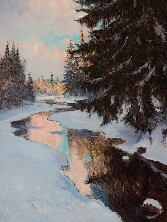 Axel Lindman, Winter landscape.