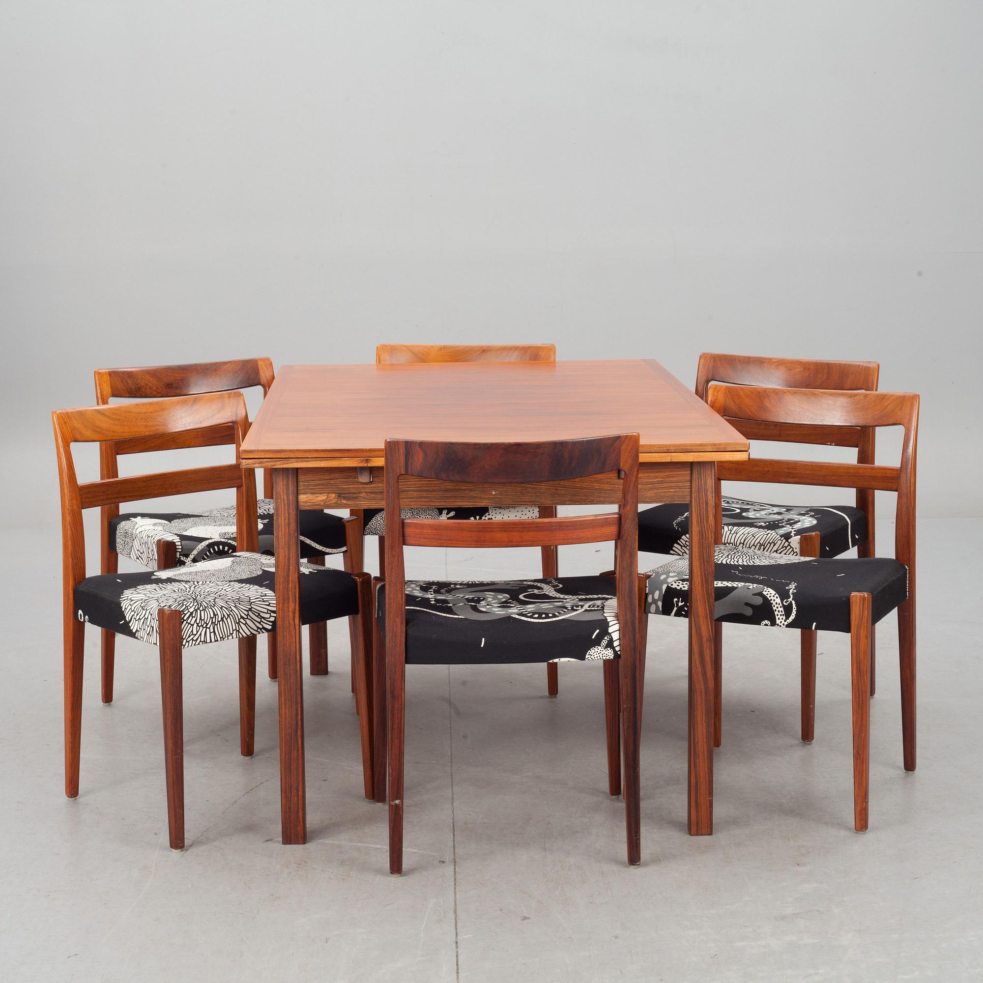 BORD och STOLAR, 6 st, Nils Jonsson, Troeds, Bjärnum.