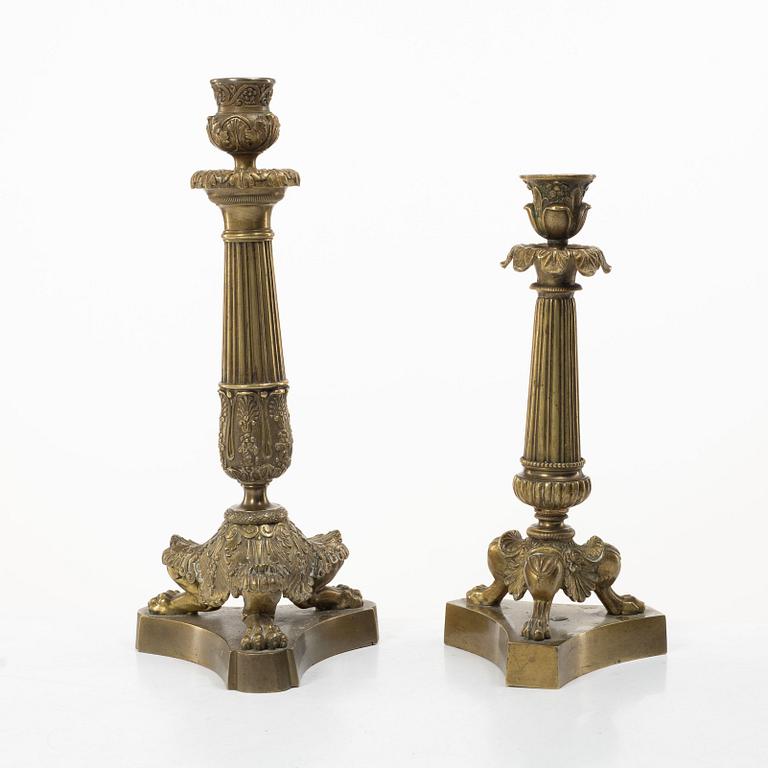 Two similar candlesticks, France, 19th century.
