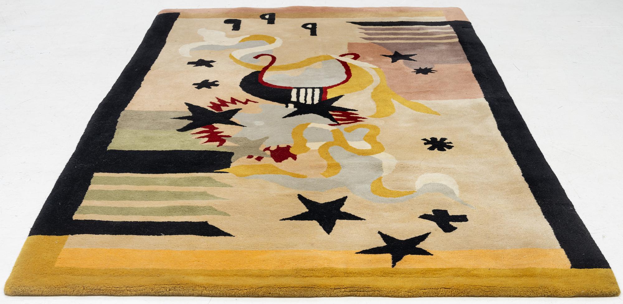 Rug, tufted, design attributed to Voldermar Boberman, 270 x 155 cm.