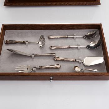 A 40-piece 'Chippendale' silver cutlery, Kultakeskus, Hämeenlinna 2003. In fitted box.