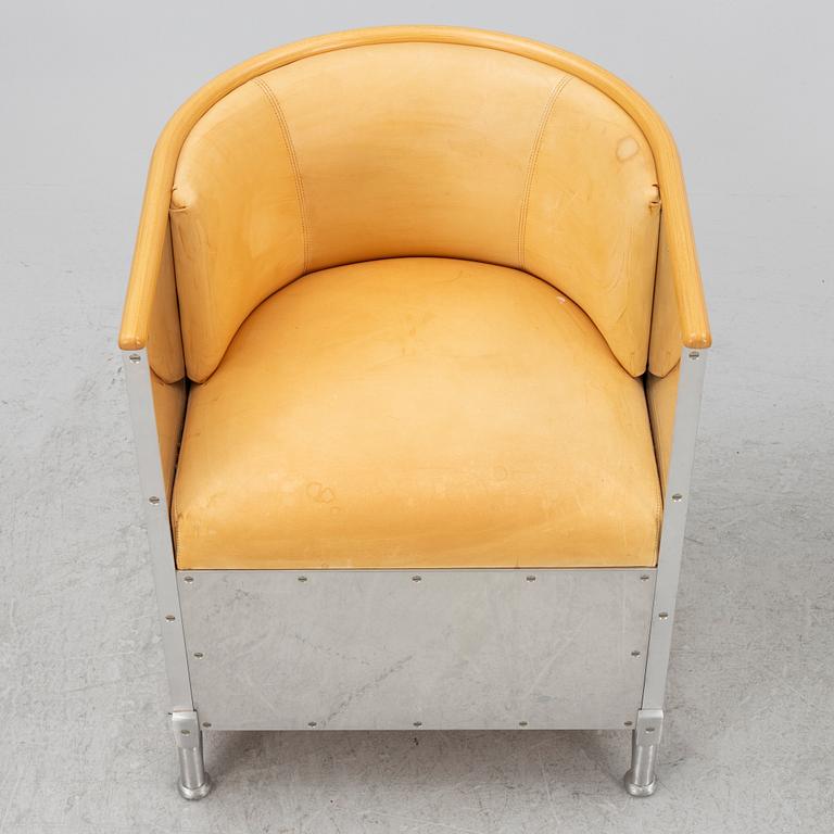 Mats Theselius, fåtöljer, ett par, "Aluminiumfåtölj", Källemo, Värnamo, efter 1990.