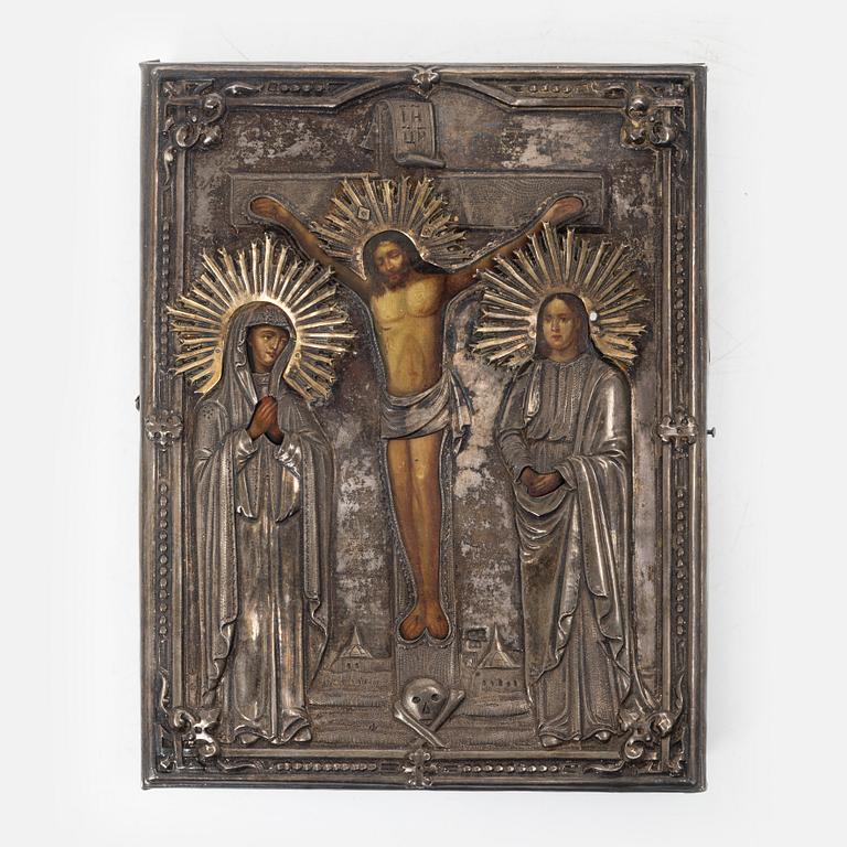 Icon with a silver oklad, Kiev 1865.