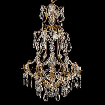 A SWEDISH CHANDELIER BY OLOF WESTERBERG, rokoko, Stockholm 1792.