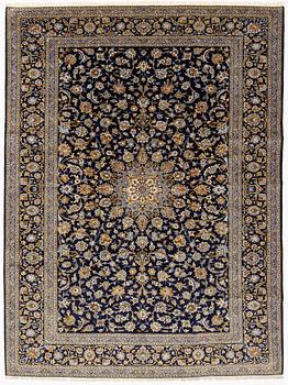 A Keshan carpet, c. 412 x 308 cm.