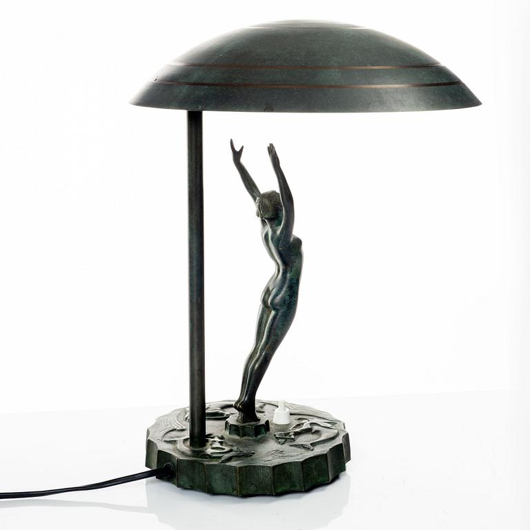 Bordslampa, art deco, 1920/30-tal.