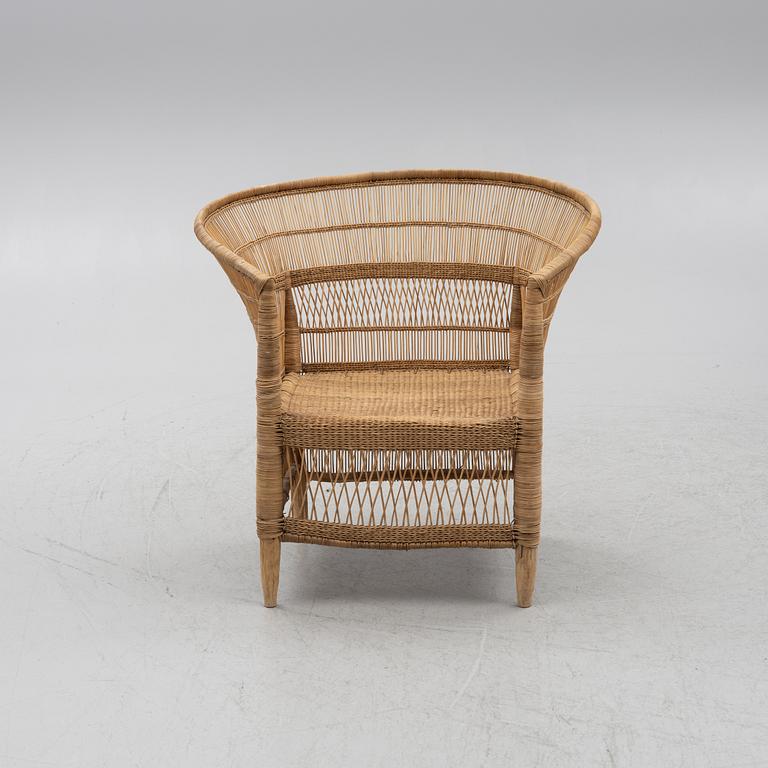 Armchair, rattan, second half of the 20th century.