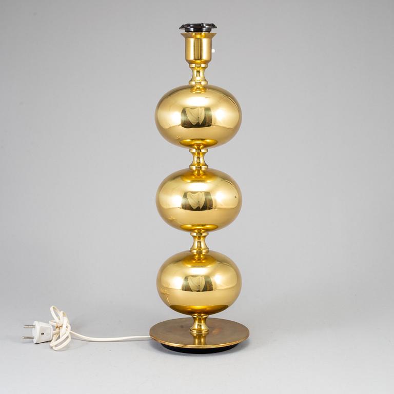 A brass table lamp, AB Stilarmatur Tranås, second half of the 20th century.