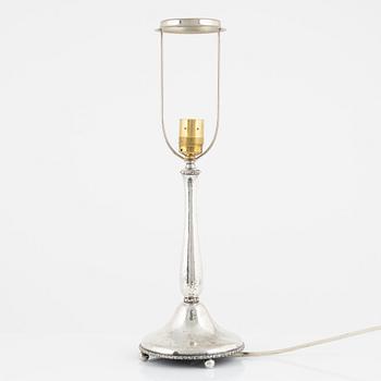 A Swedish early 20th century silver lamp, mark of K Andersson, Stockholm 1922.