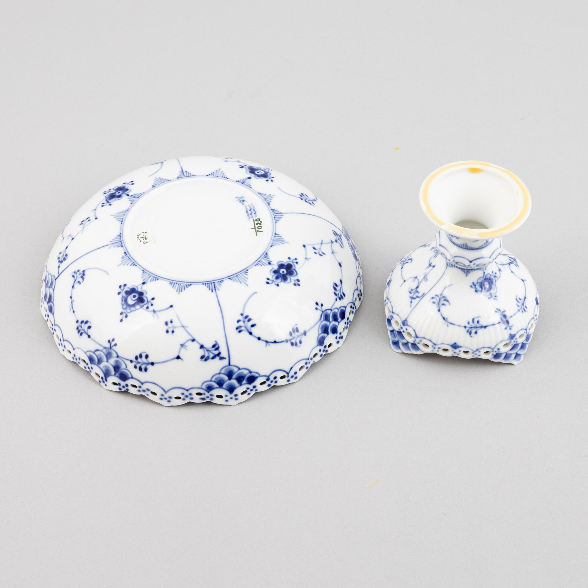 Royal Copenhagen, mat och kaffeservis, 104 delar, "Musselmalet", halvblonde, Danmark, 1900-tal.