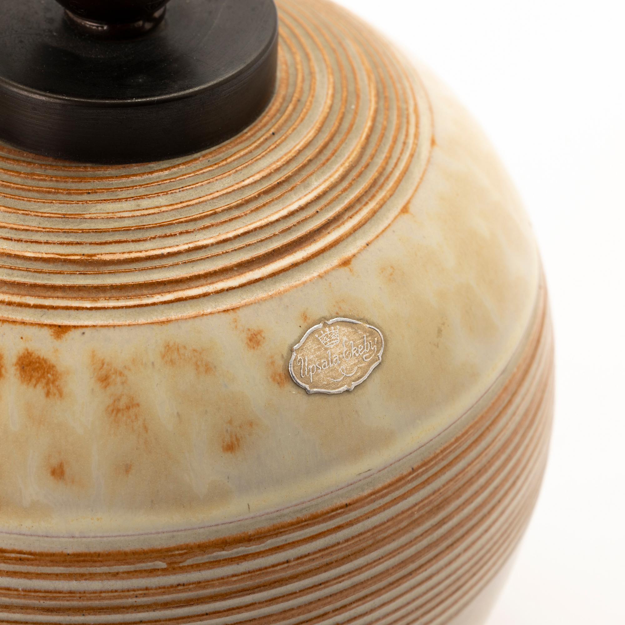 Anna-Lisa Thomson, Table lamp, glazed earthenware, Uppsala-Ekeby, 1930s.