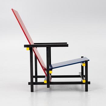 Gerrit Rietveld, “Red and blue chair”, Cassina, contemporary.