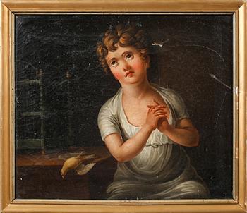 OKÄND KONSTNÄR, olja på duk, osignerad, 1800-tal.