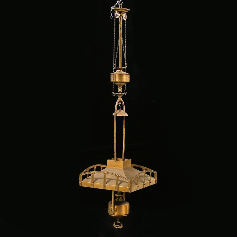 FOTOGENLAMPA, jugend, 1900-talets början, höjd ca 160 cm.