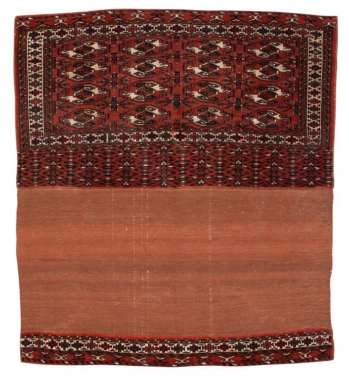SEMI-ANTIQUE TEKKE/YOMOUD CHUVAL. 68 x 124,5 (as well as 68 cm at the back).
