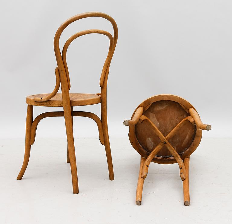 STOLAR, 4 st, Thonet-modell, 1900-talets början.