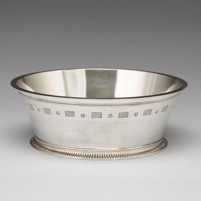 Wiwen Nilsson, skål, Lund 1945, sterling, delvis förgylld.