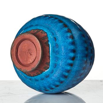 Wilhelm Kåge, Two Farsta stoneware vases, Gustavsberg Studio, 1948 and 1950.
