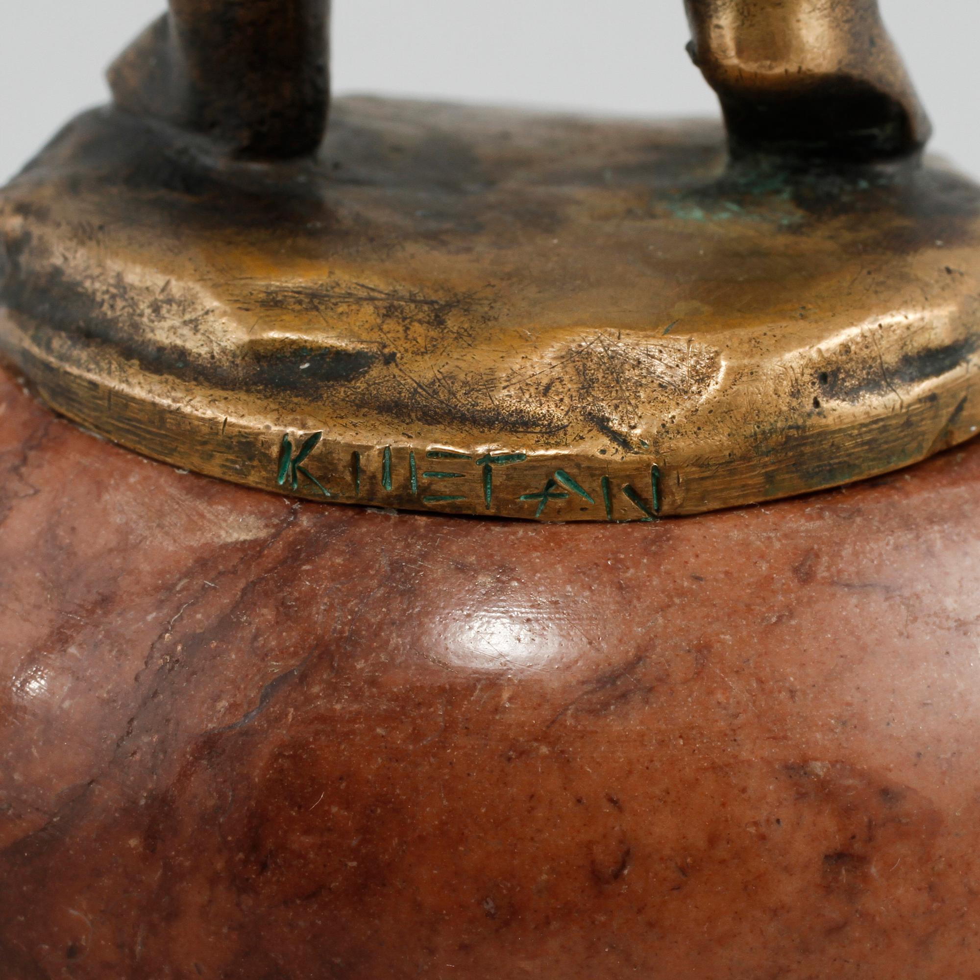 SKULPTUR, brons, signerad, 1900-tal.