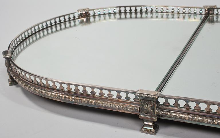 BORDSPLATEAU, nysilver, tidigt 1900-tal.