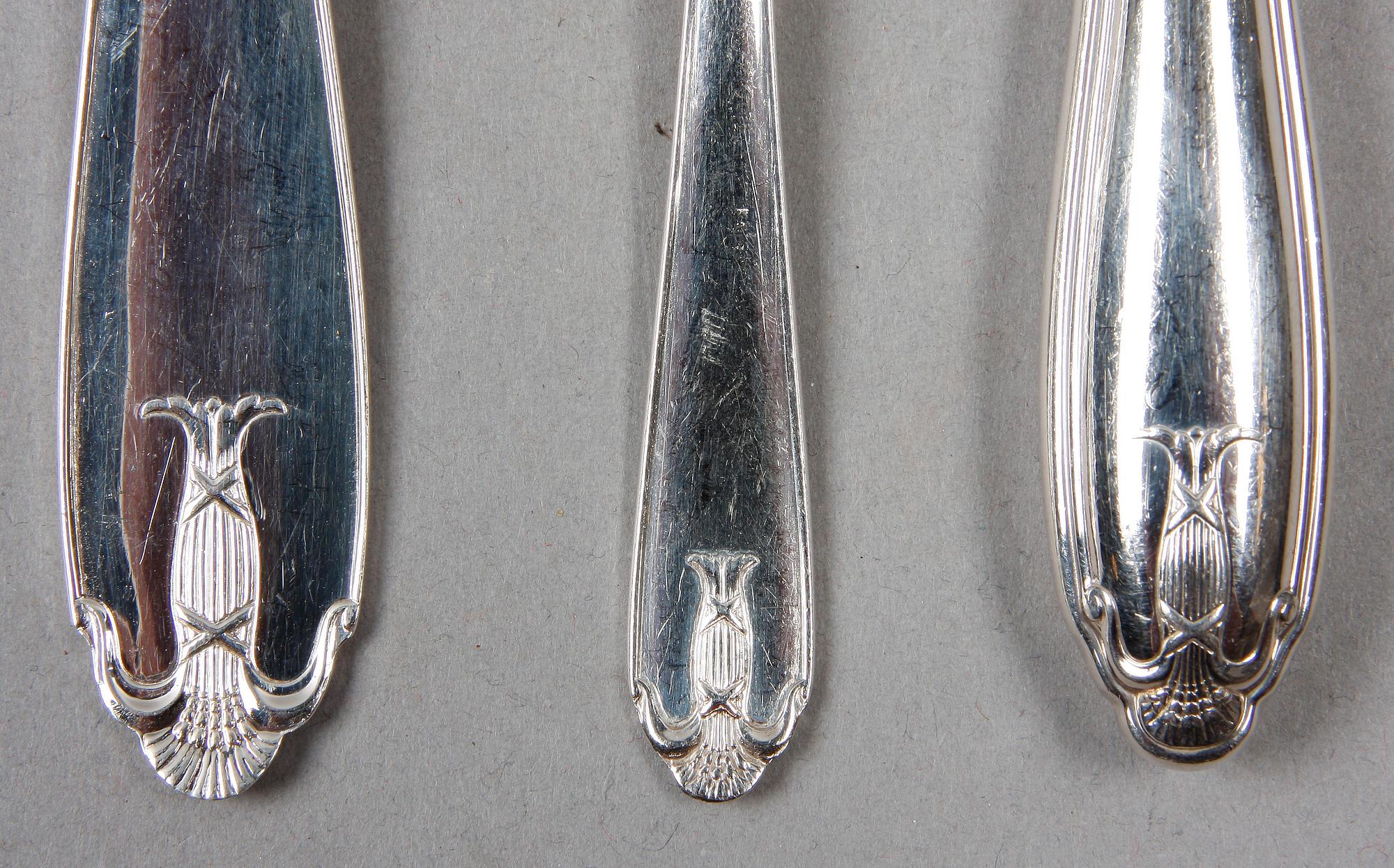 BESTICKSERVIS, 83 delar, silver. "Vasa". GAB, bla 1957.