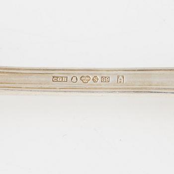 Bestickservis, 73 delar, silver, "Olga", bl.a. CG Hallberg, Stockholm, 1956.