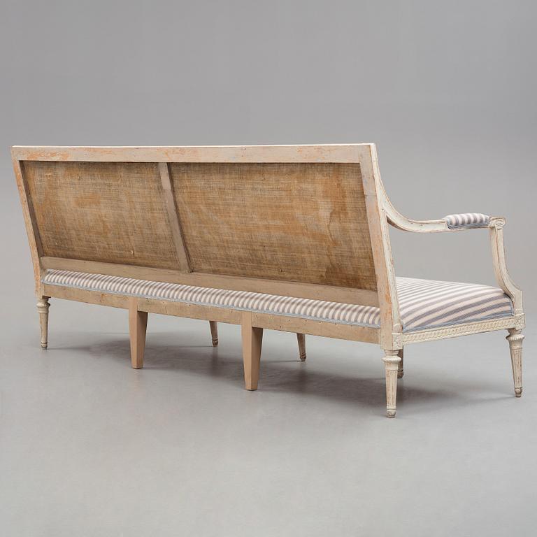 A Gustavian sofa attributed to Jakob Malmsten (master in Stockholm 1780-1788).