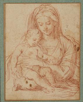 930. Simone Cantarini Hans krets, Madonnan med barnet.