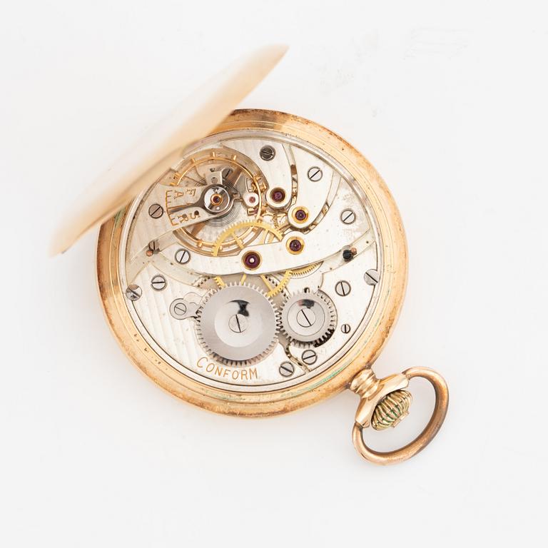 Pocket watch, Savonette, 14K gold, 52 mm.