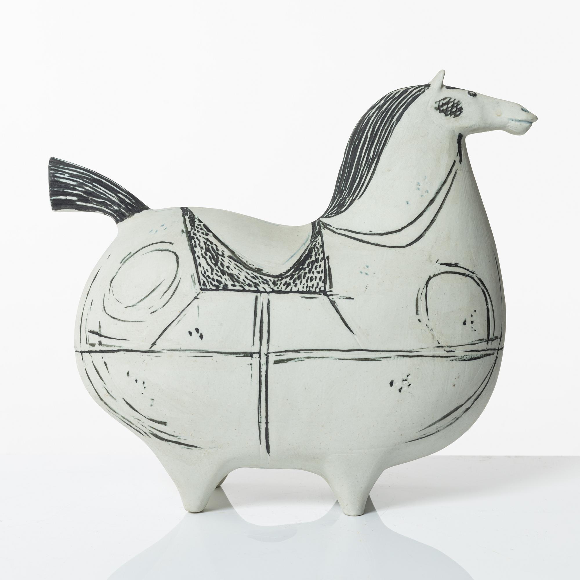 Stig Lindberg, figurin, stengods, "Springare", Gustavsbergs studio.