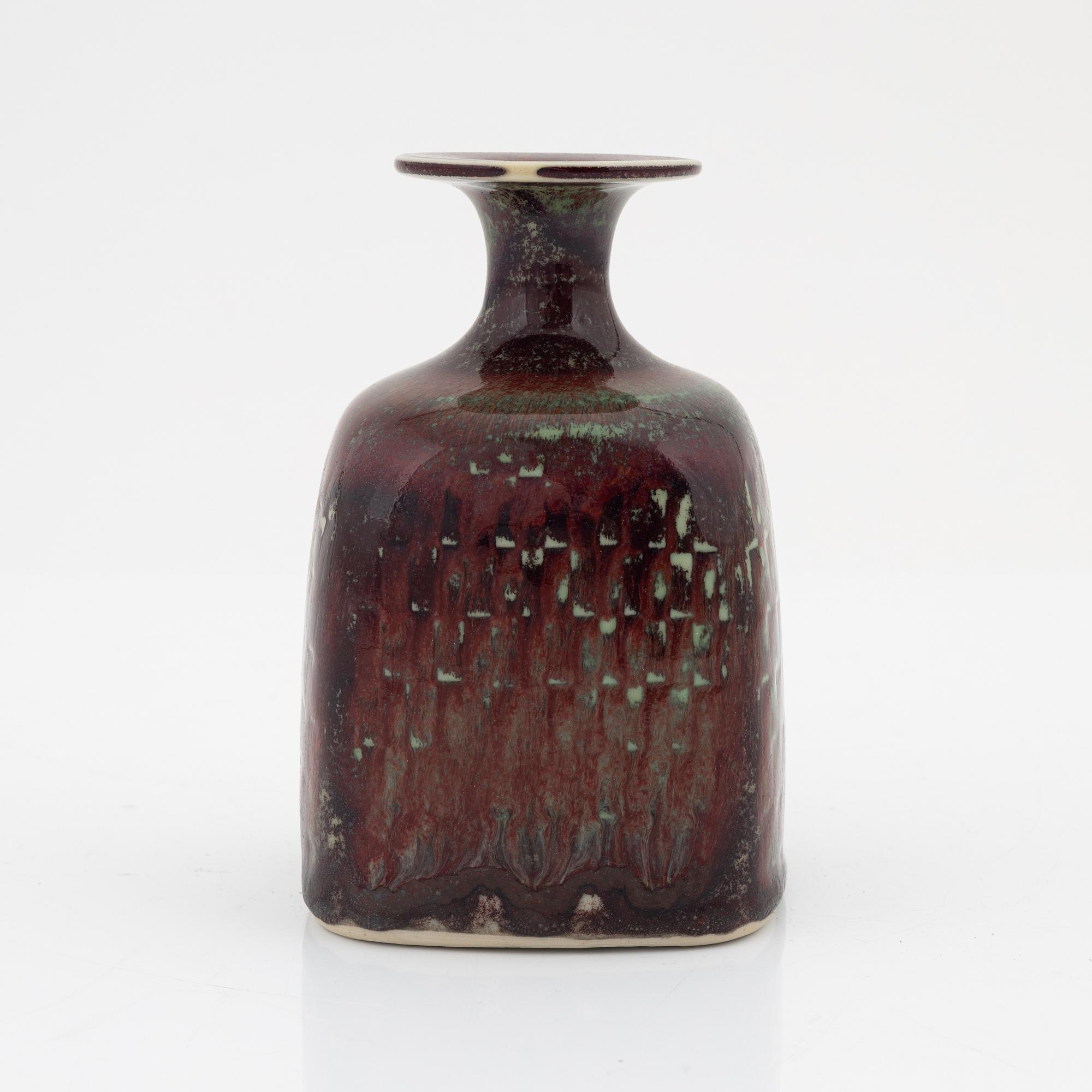 Stig Lindberg, a stoneware vase, Gustavsberg studio, Sweden 1967.