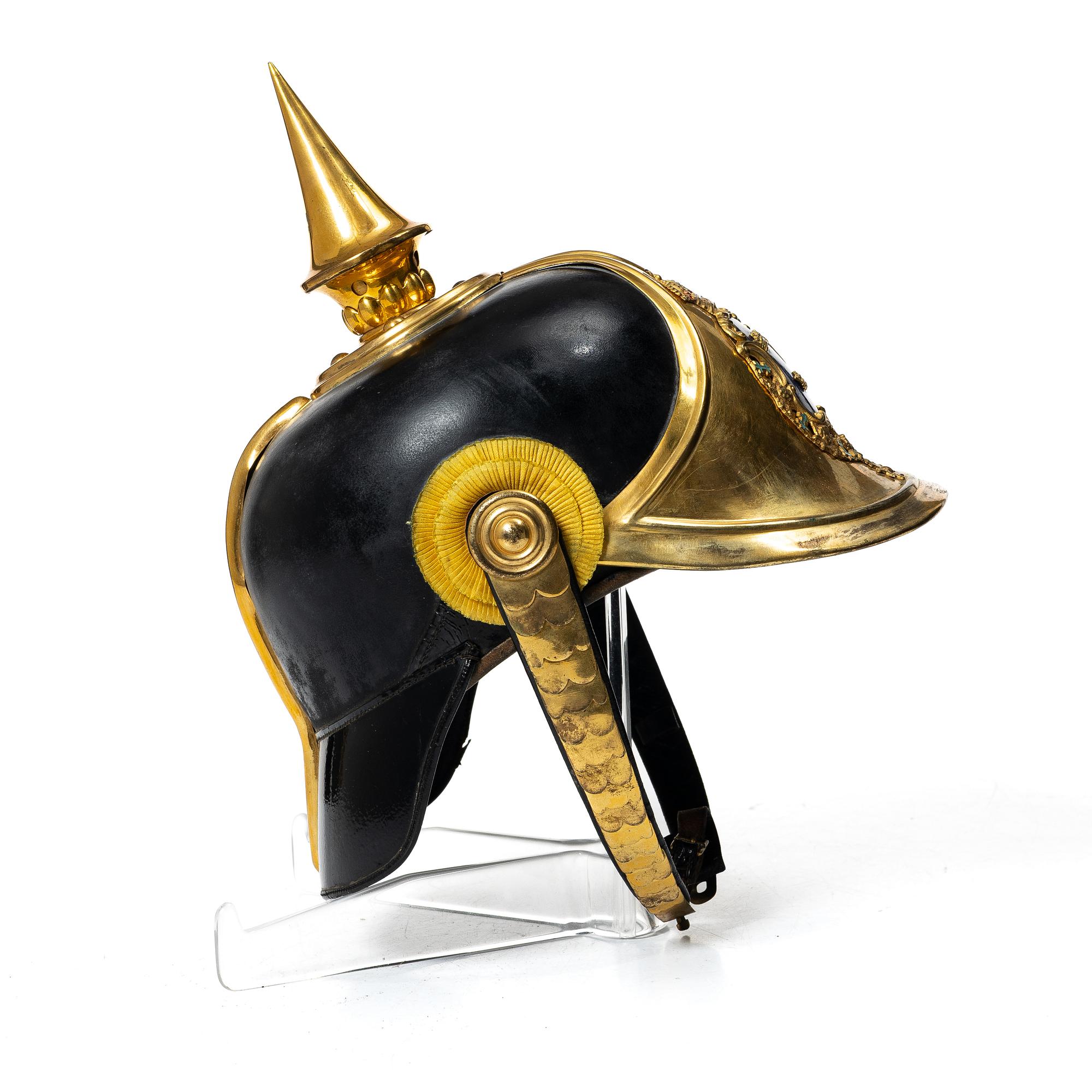 Helmet, Swedish, m/1886 for a dragoon officer, in case.