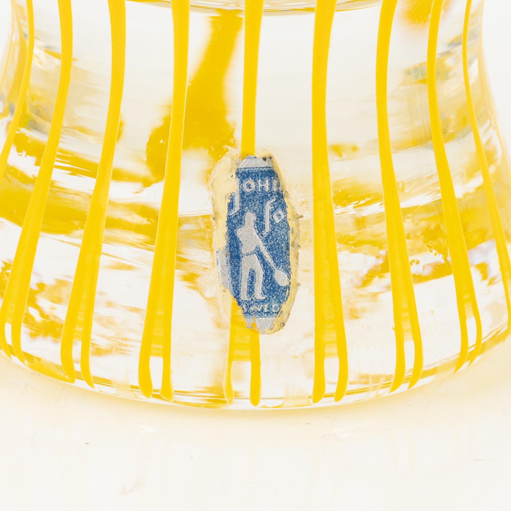 A set of six 'Strikt' glasses, Johansfors, 1950's.