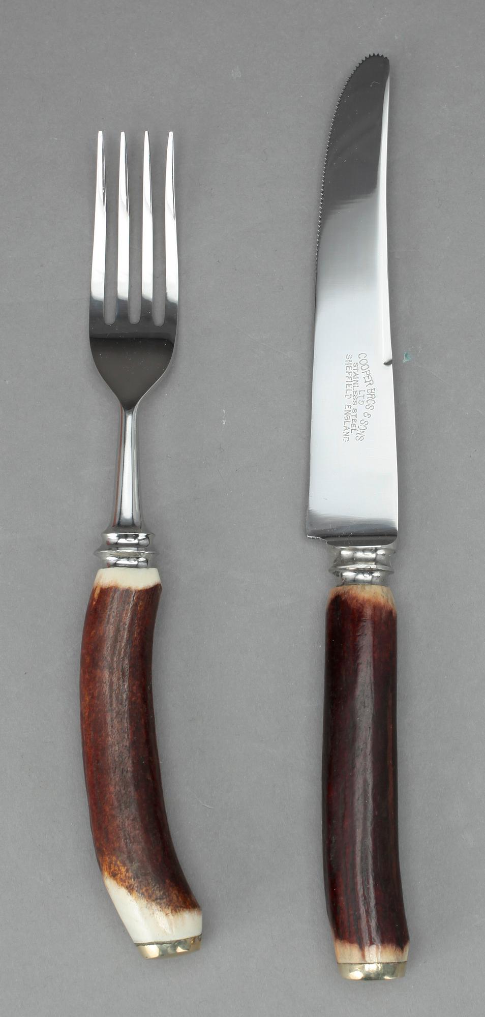 BESTICK, metall och horn, 1950-tal.