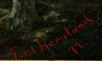 CARL FERDINAND HERNLUND, olja på duk, sign och dat 77.