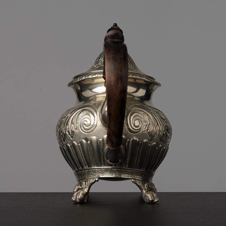 A Swedish late Empire tea pot by Erik Nordgren (Jönköping 1817-47).