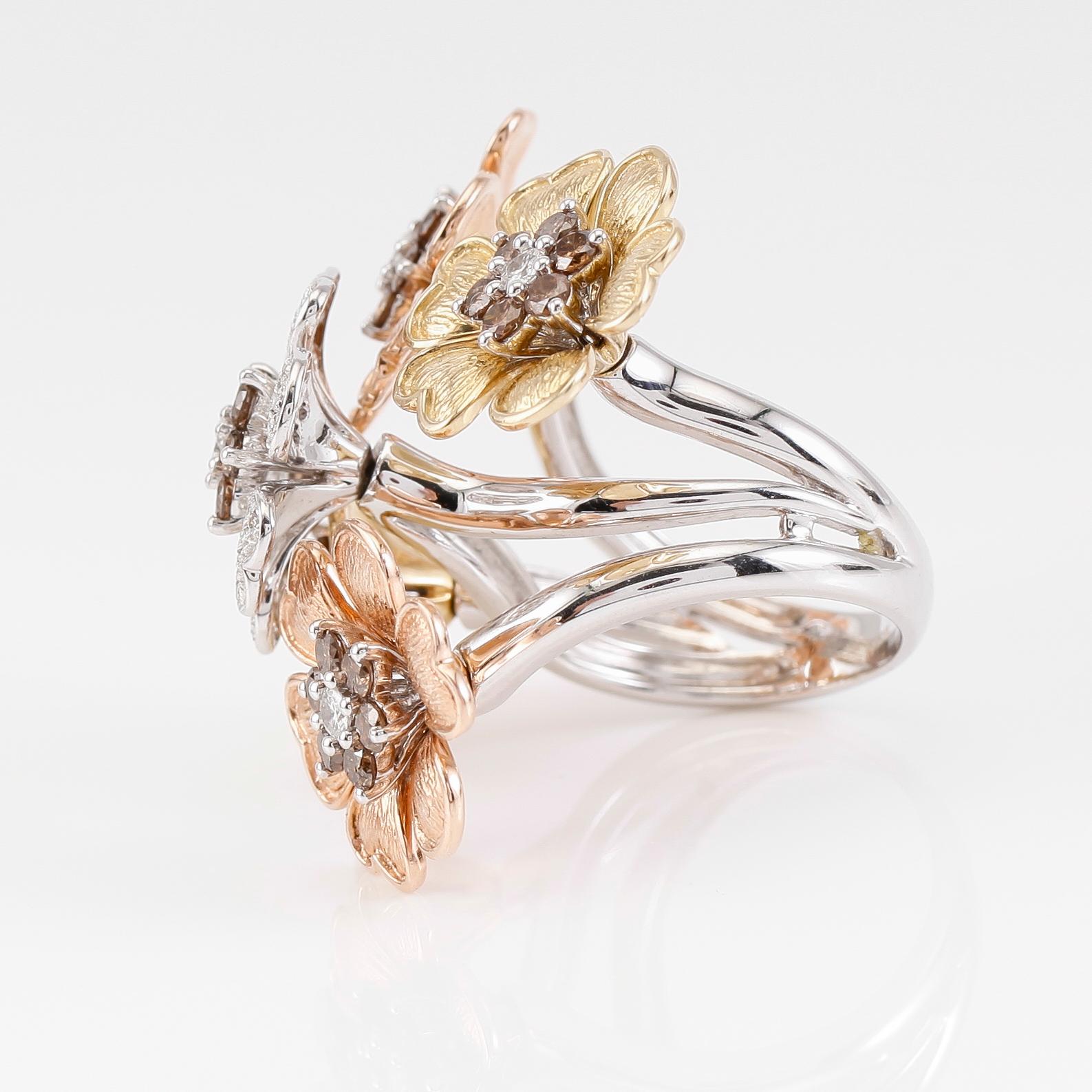 RING, 14K guld och diamanter.