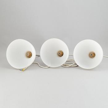 Louis Poulsen, a set of three 'Toldbod' ceiling lights, Denmark.