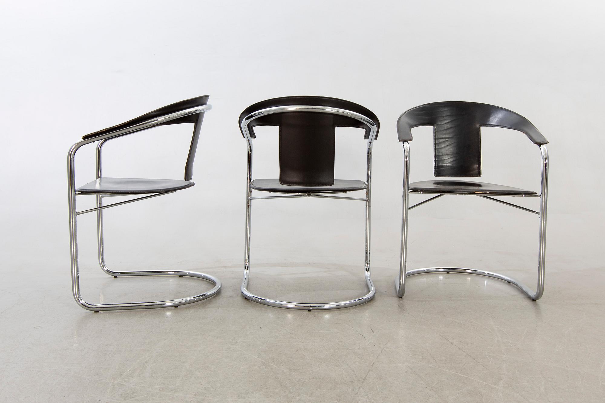 KARMSTOLAR, 4 st, A.Rizzatto, Lo Studio, Italien 1900-talets andra hälft.