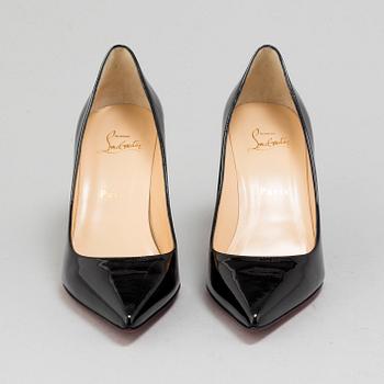 CHRISTIAN LOUBOUTIN, a pair of patent leather high heel shoes, size 38.