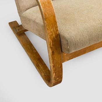 Alvar Aalto, Fåtöljer, 2 st, modell A35 och A36 O.Y. Huonekalu- ja Rakennustyötehdas A.B. 1940/1950-tal.