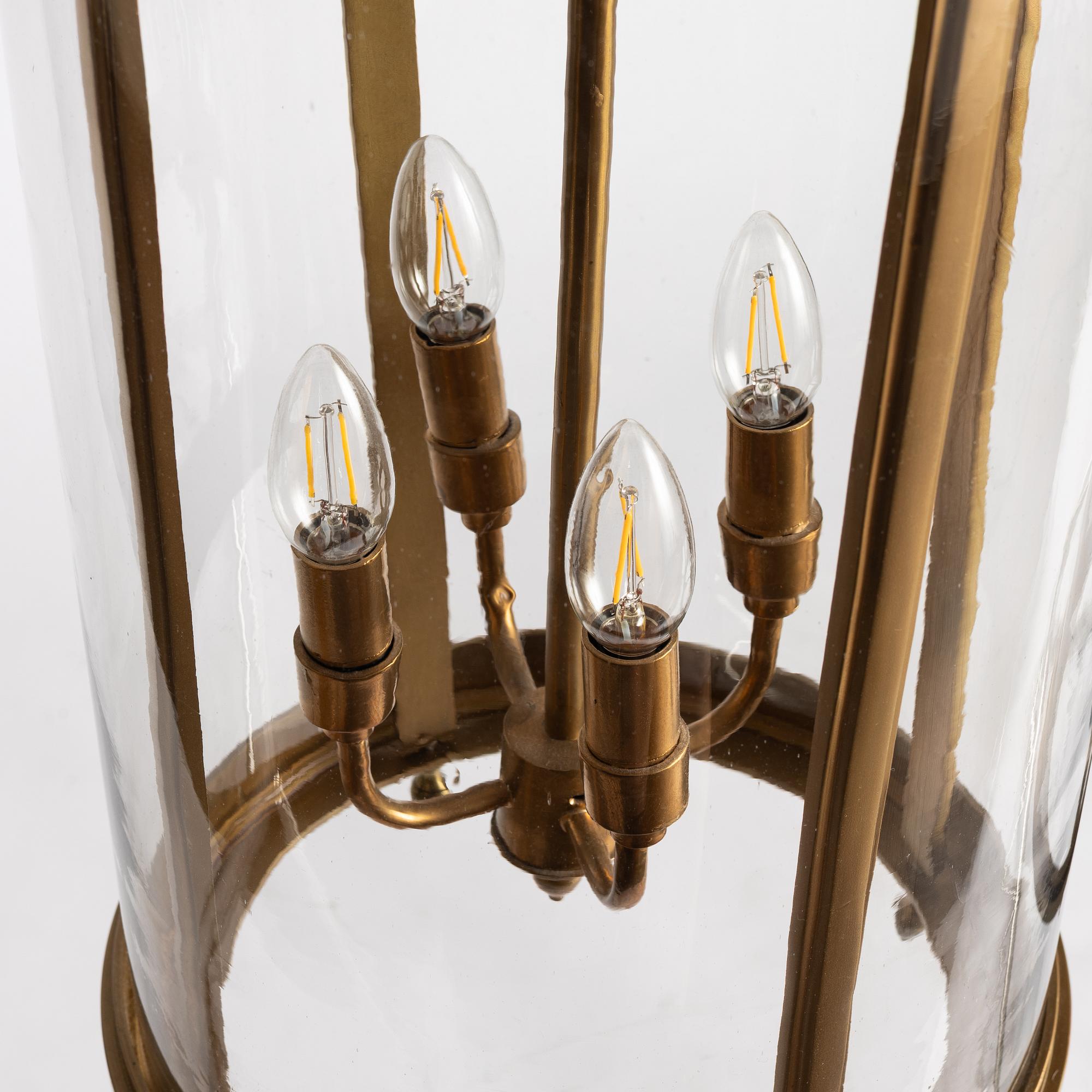 A pair of ceiling lanterns, contemporary.